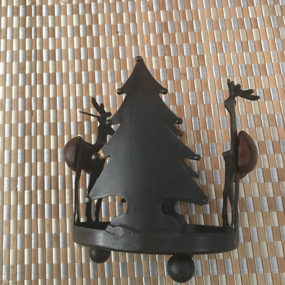 Reindeer Christmas tree metal candle holder - Picture 7 of 8